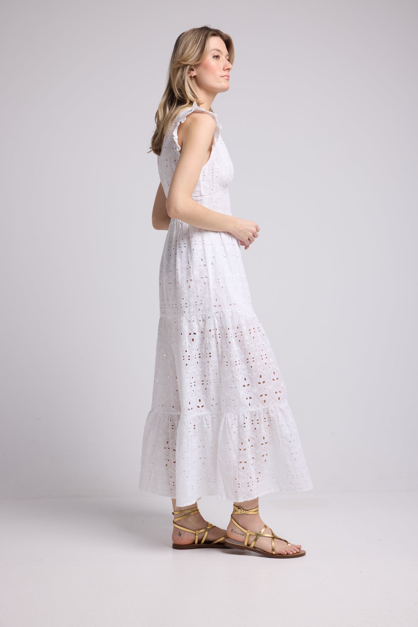 ROBE MELINE LONG WHITE