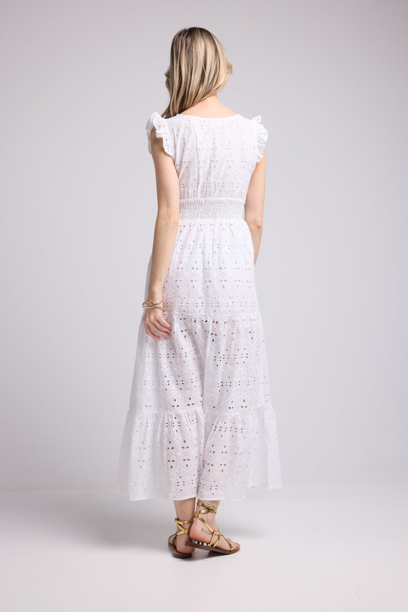 ROBE MELINE LONG WHITE