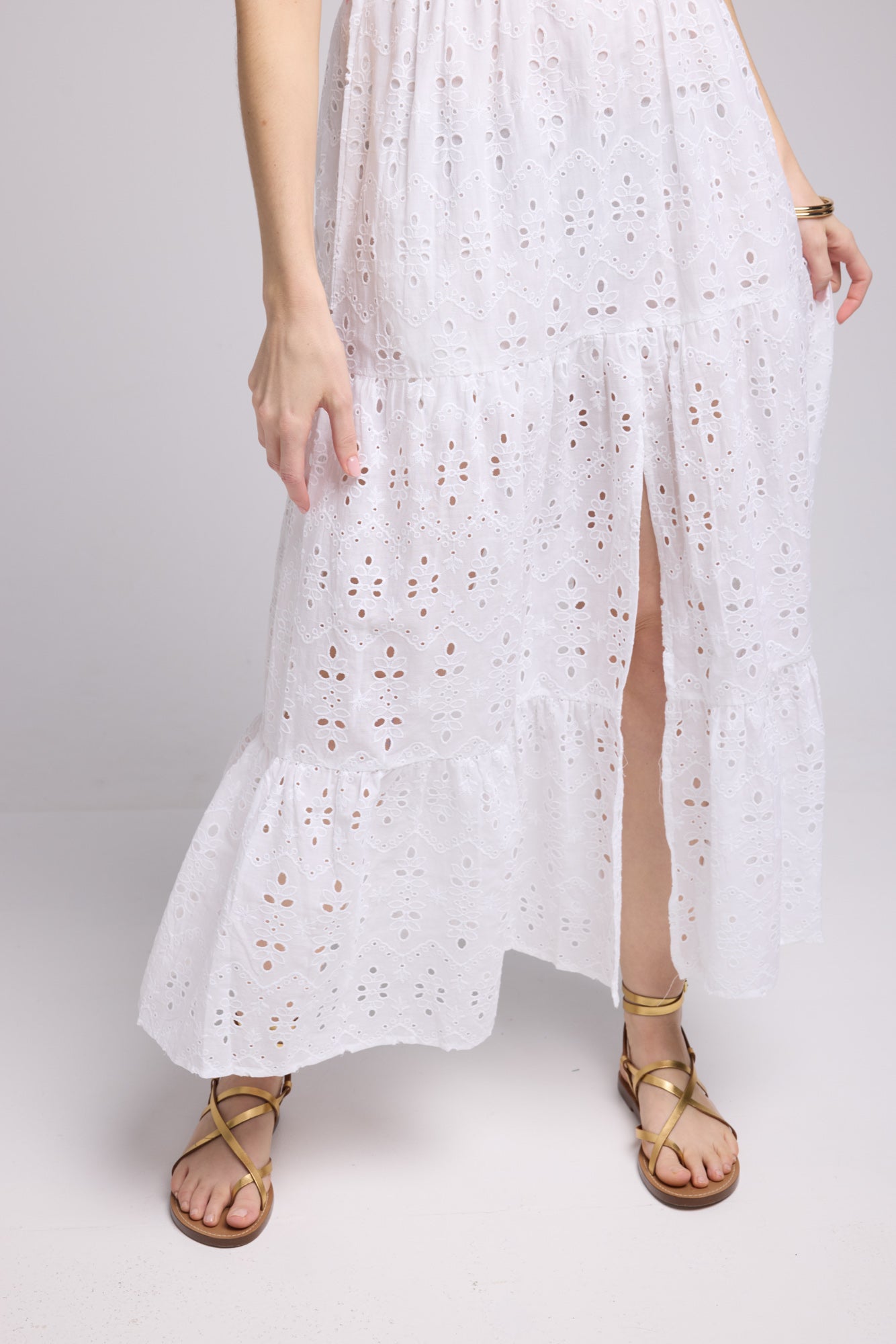 ROBE MELINE LONG WHITE