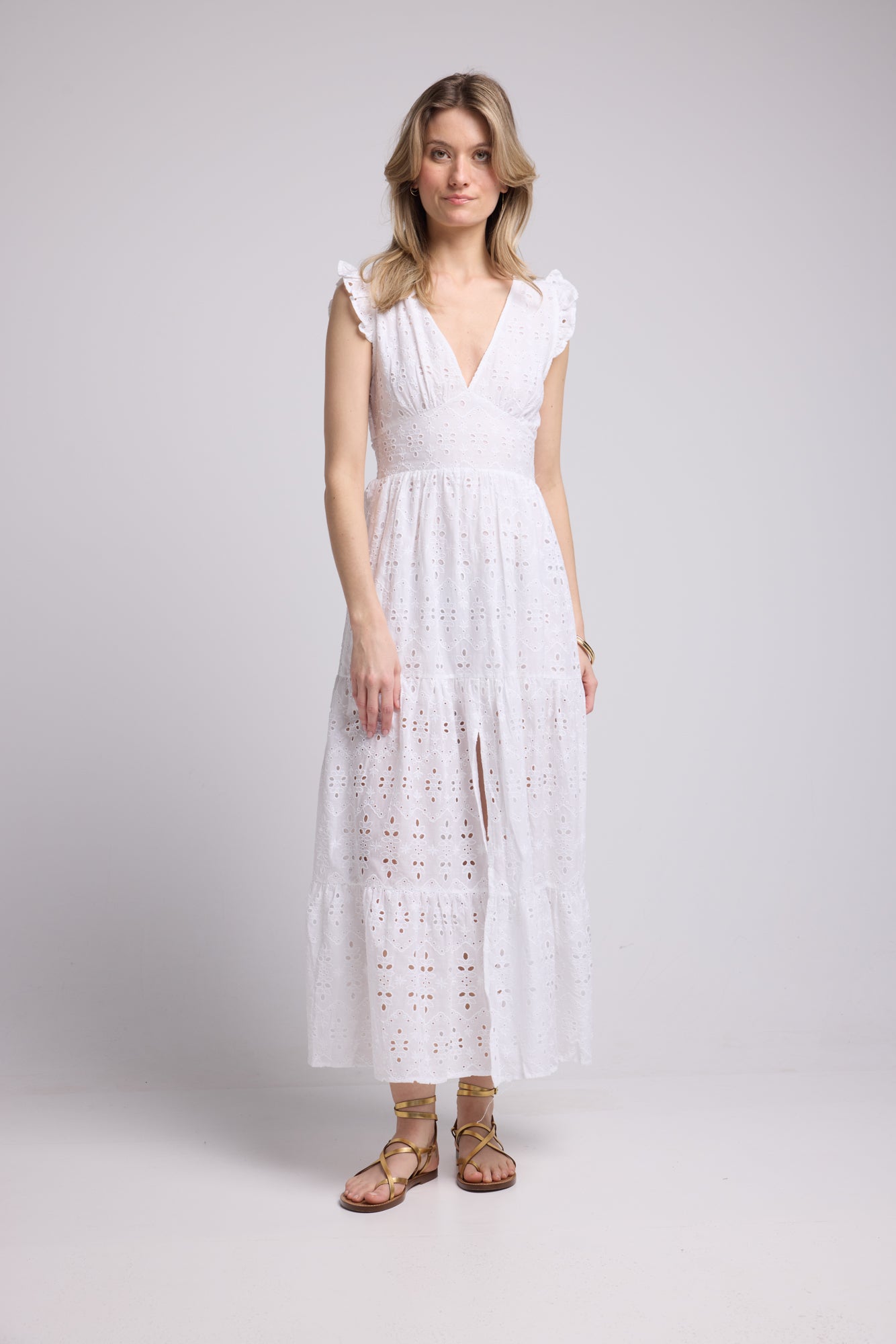 ROBE MELINE LONG WHITE