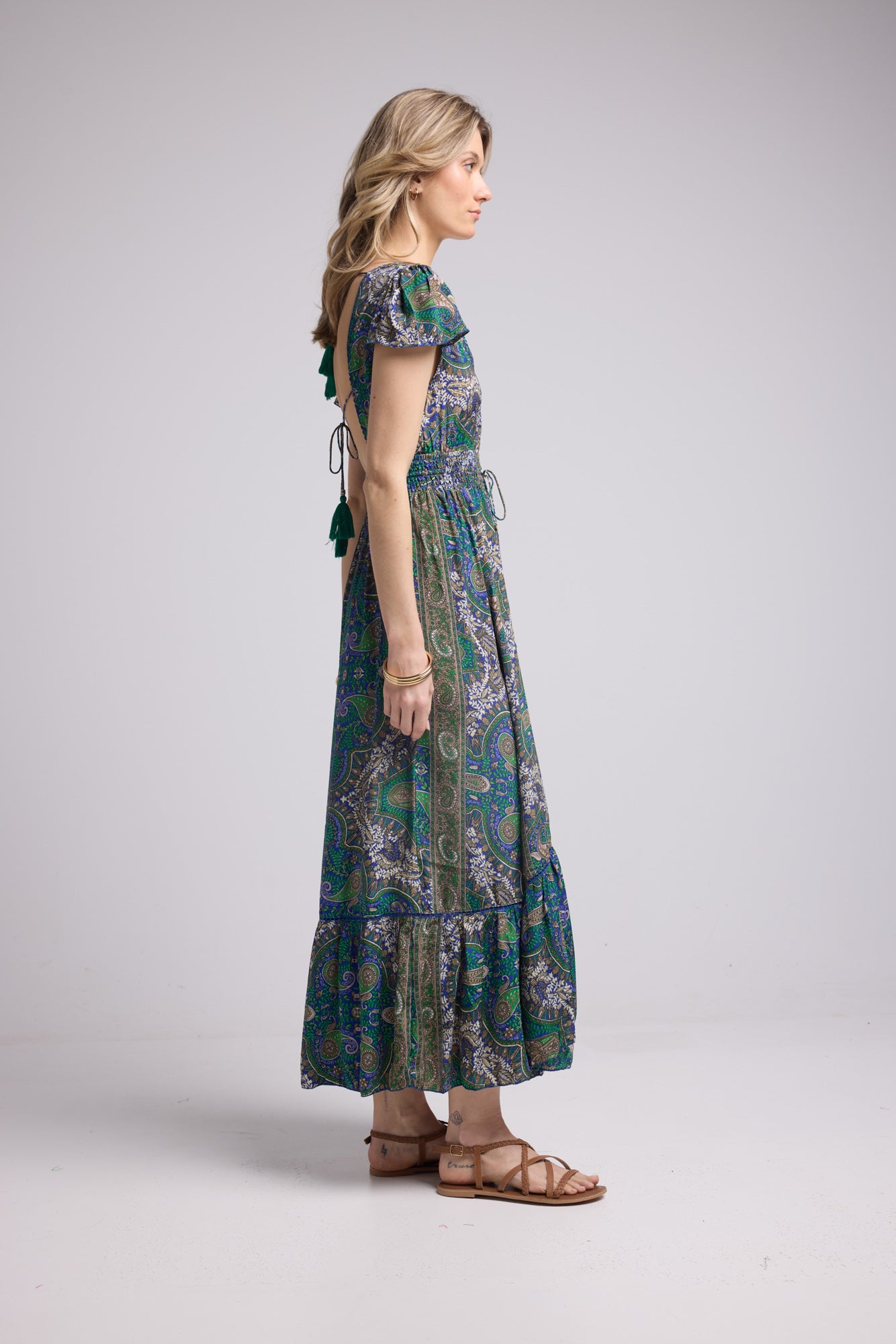 ROBE MILA/BANDANA VERT BLEU 3000