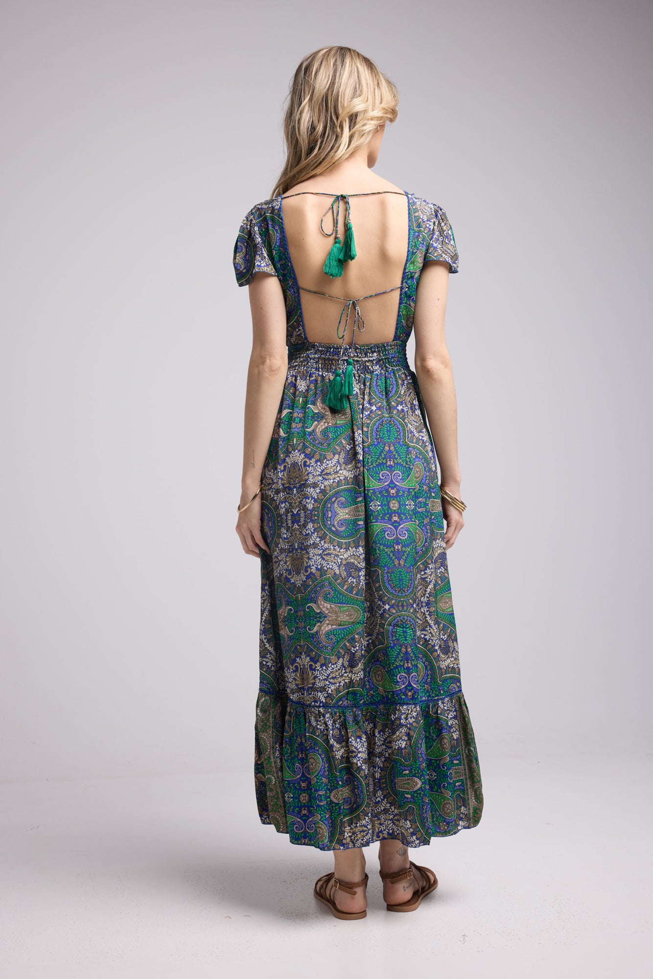 ROBE MILA/BANDANA VERT BLEU 3000