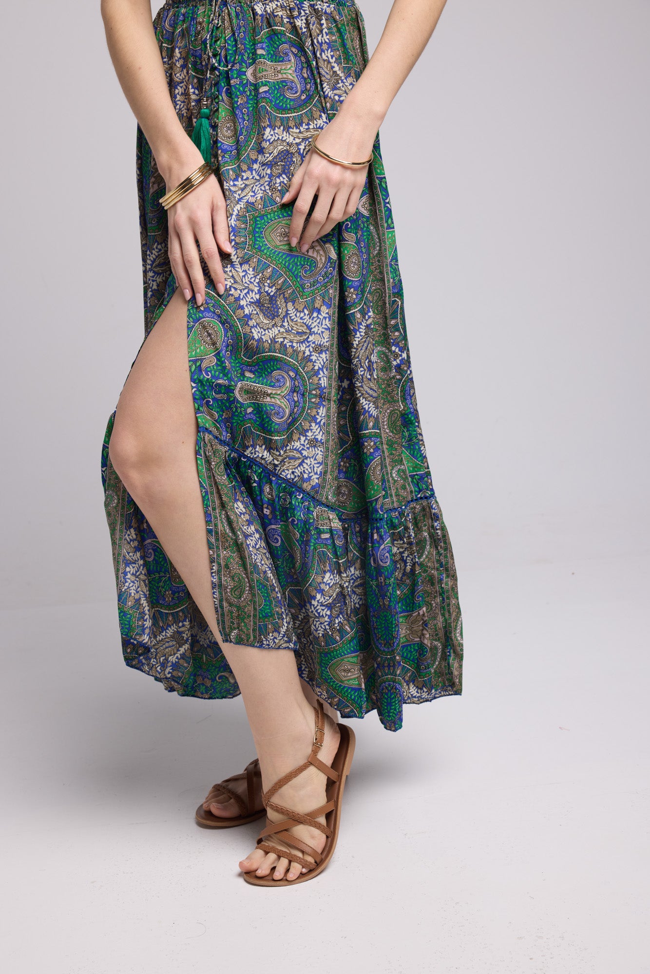 ROBE MILA/BANDANA VERT BLEU 3000