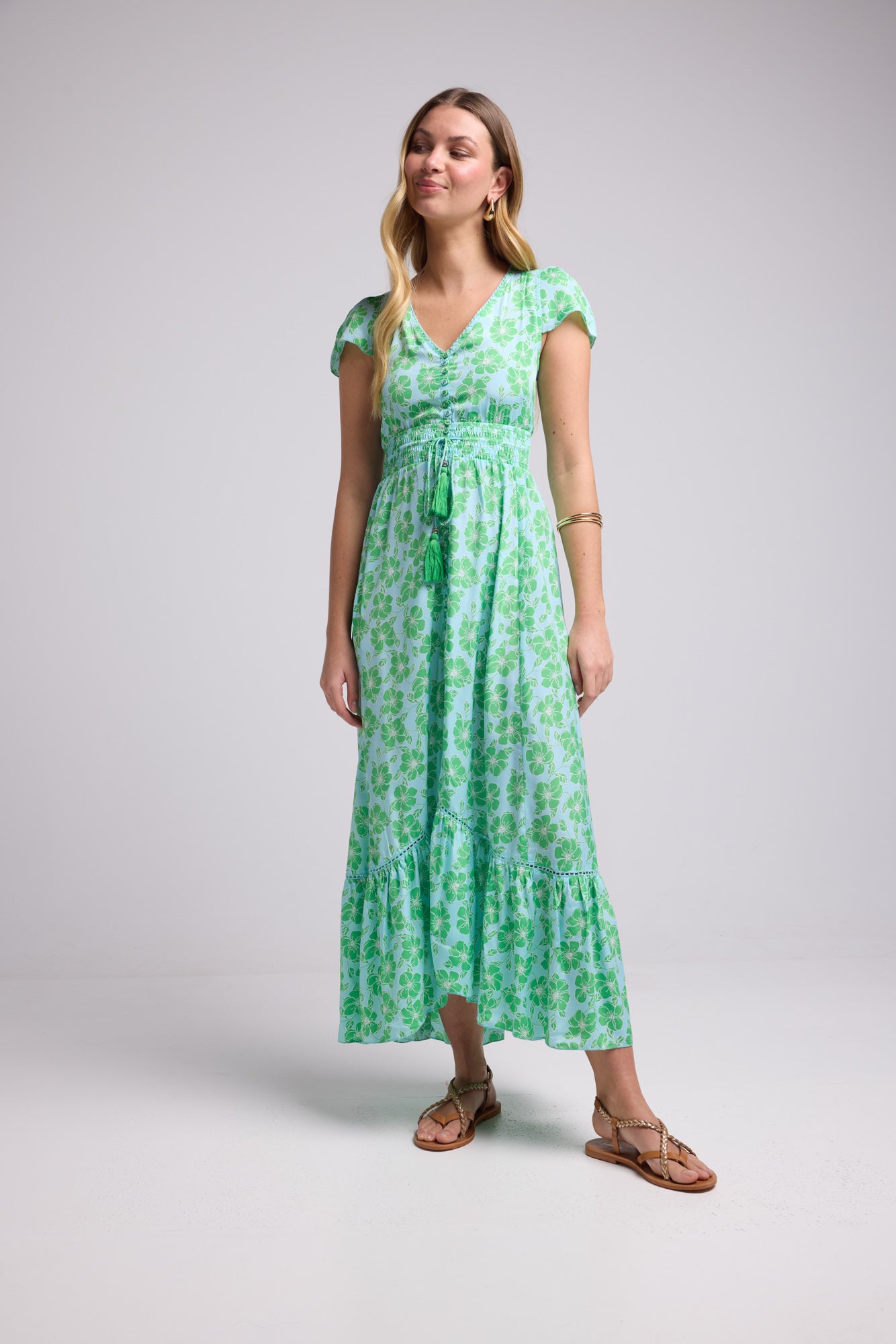 ROBE MILA/BLUE GREEN P 4001