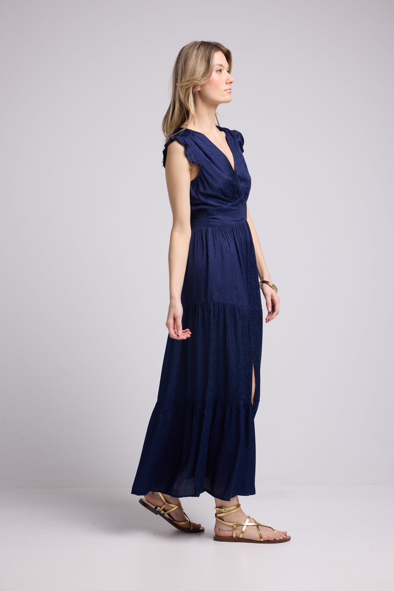 MOKA LONG NAVY DRESS
