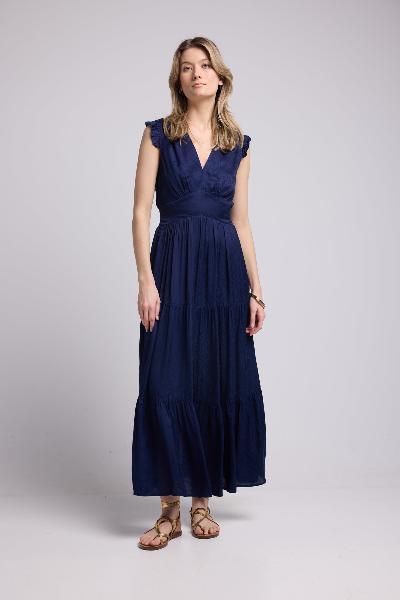 MOKA LONG NAVY DRESS