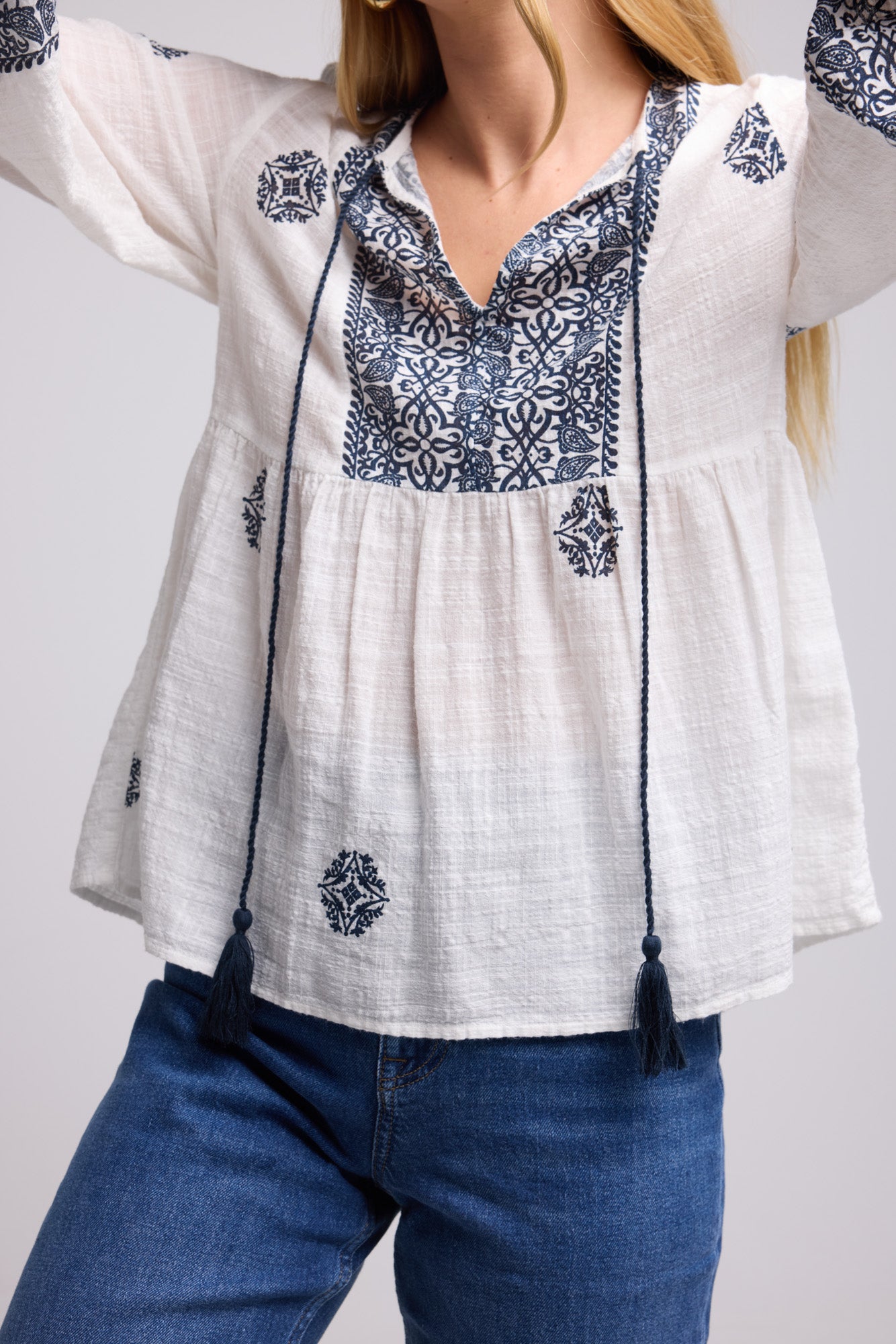 BLOUSE NUTS P19 NAVY