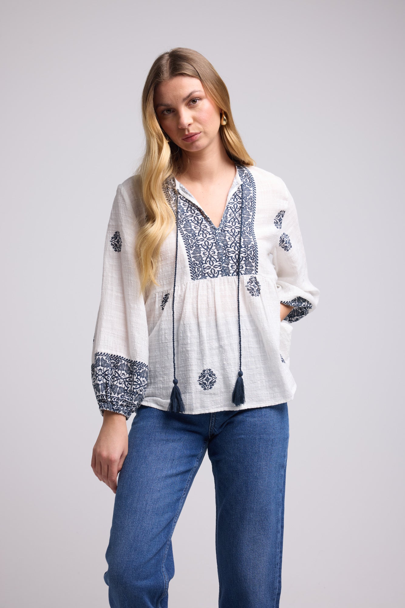 BLOUSE NUTS P19 NAVY
