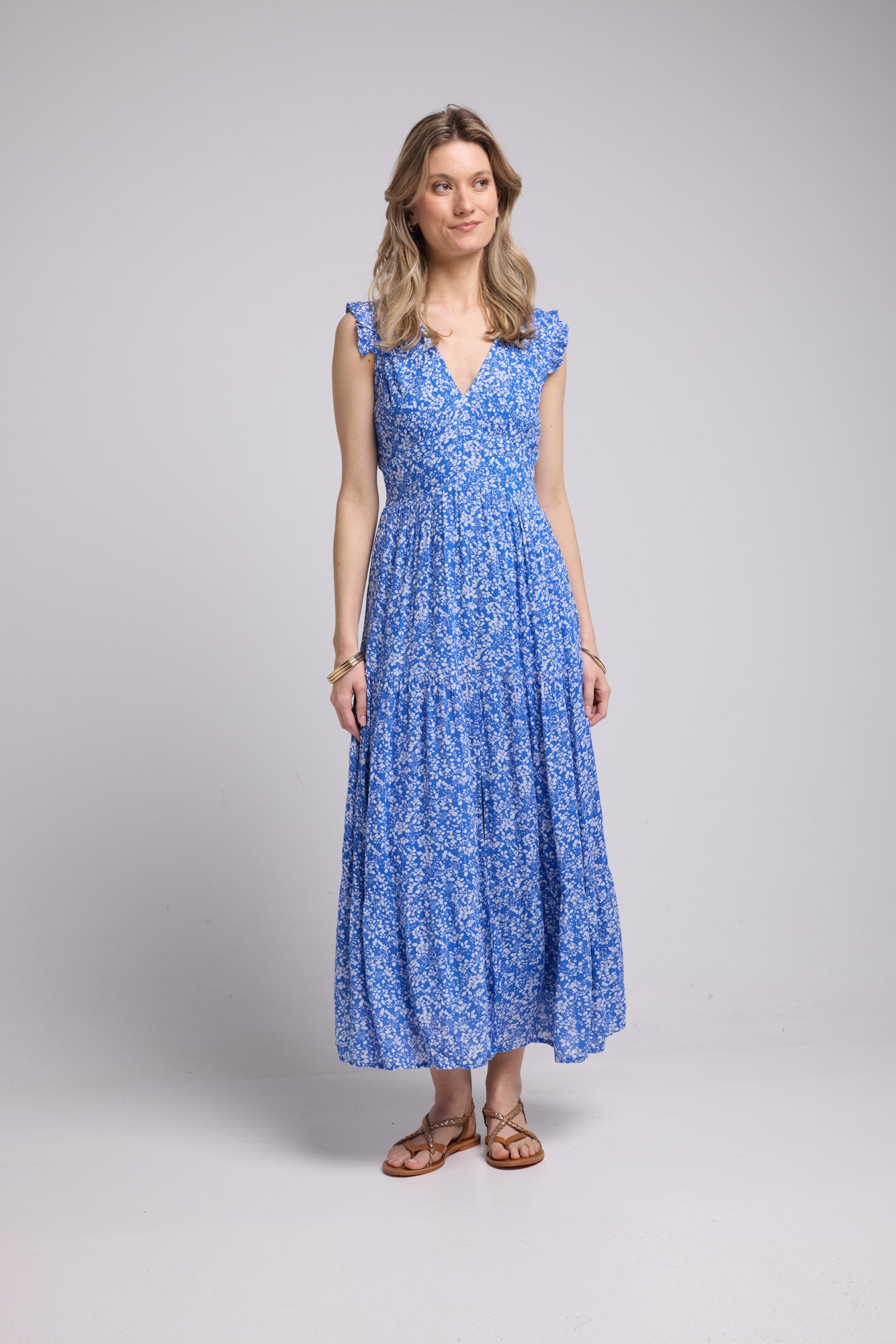 ROBE PENNY LONG/BLEU P815