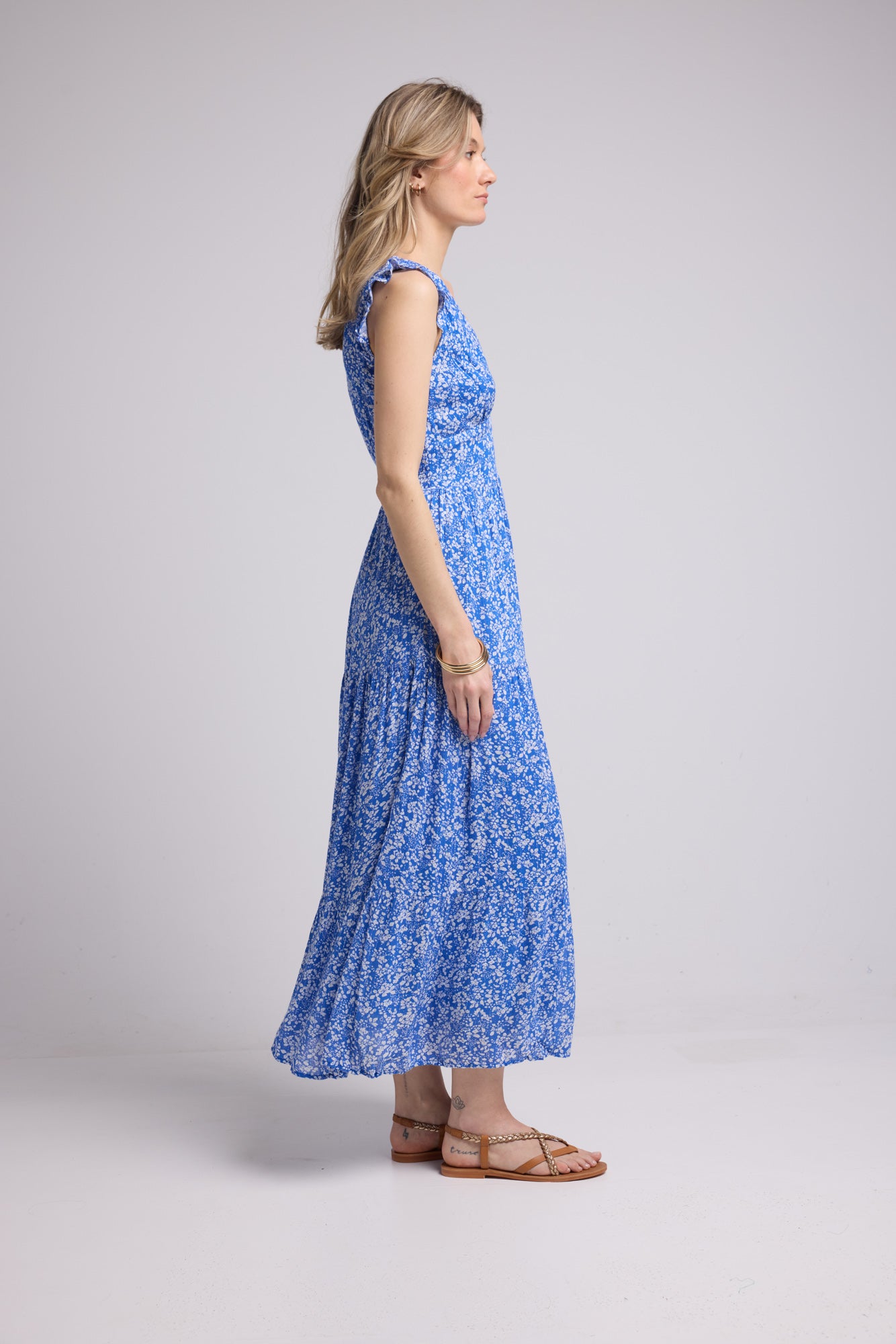 ROBE PENNY LONG/BLEU P815