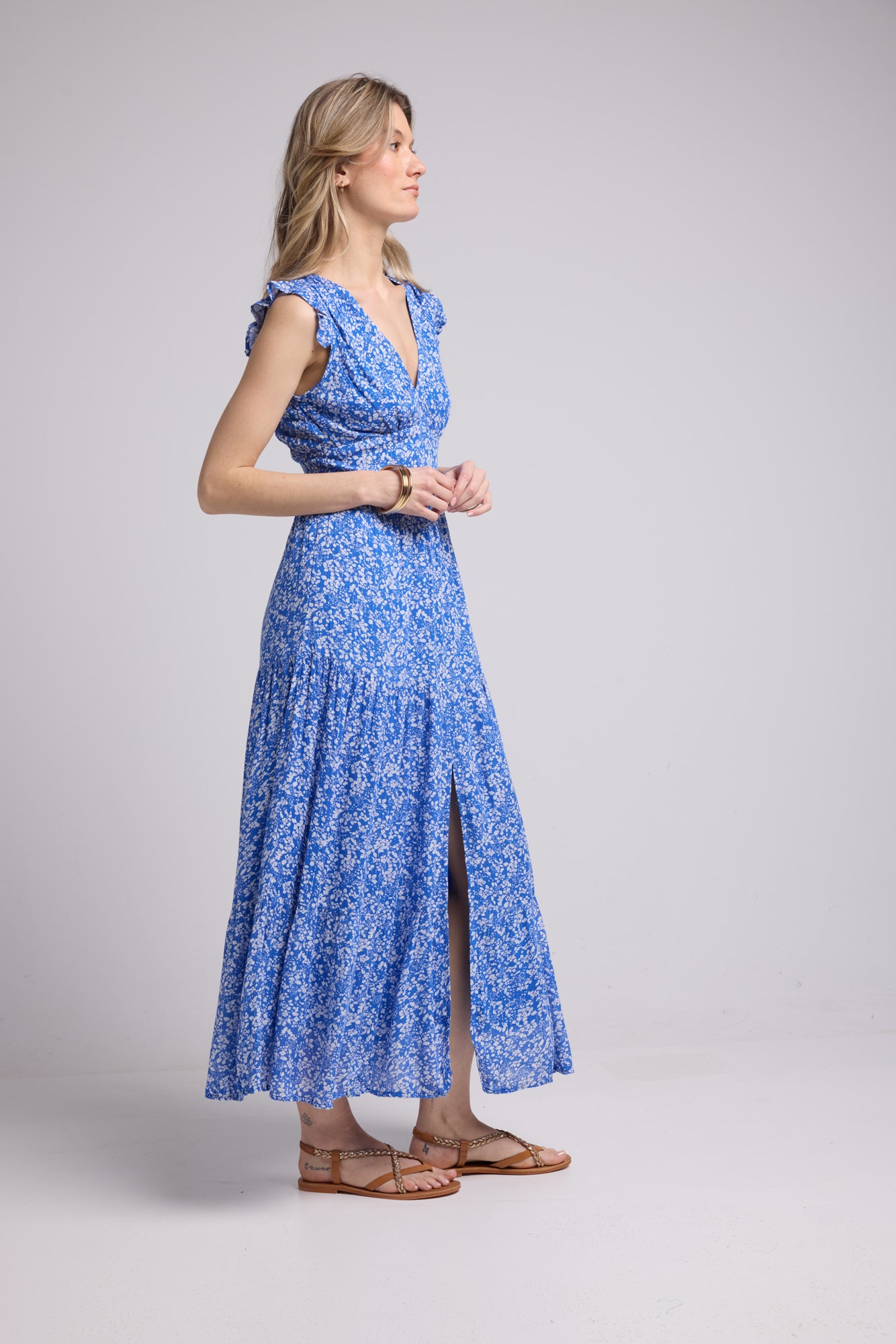 ROBE PENNY LONG/BLEU P815