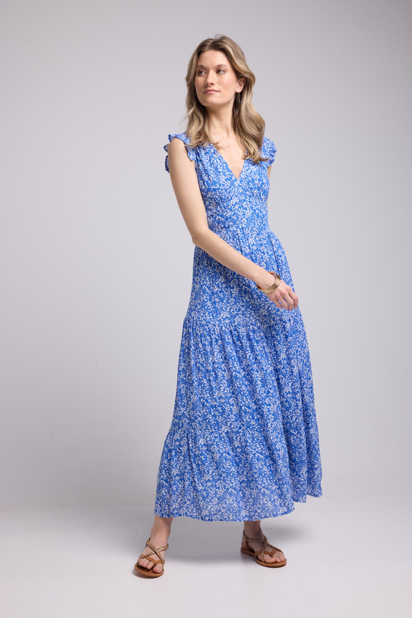 ROBE PENNY LONG/BLEU P815