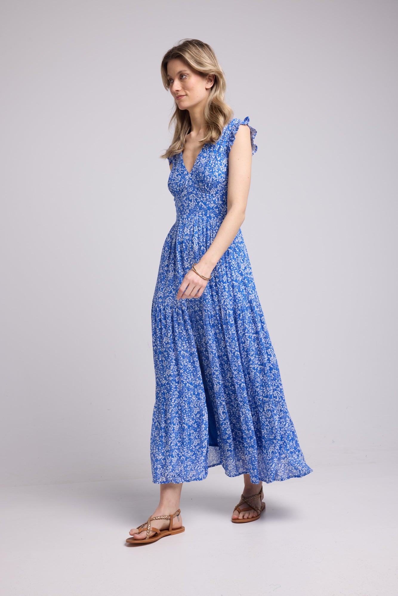 ROBE PENNY LONG/BLEU P815