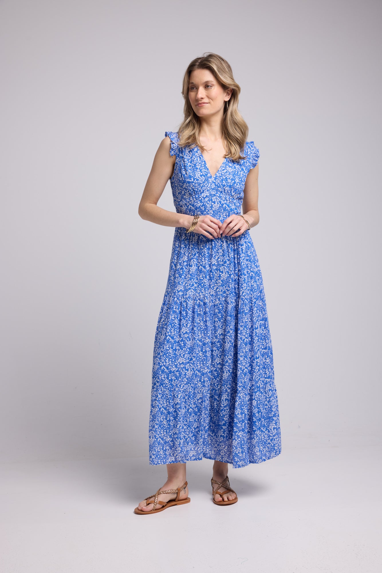 ROBE PENNY LONG/BLEU P815