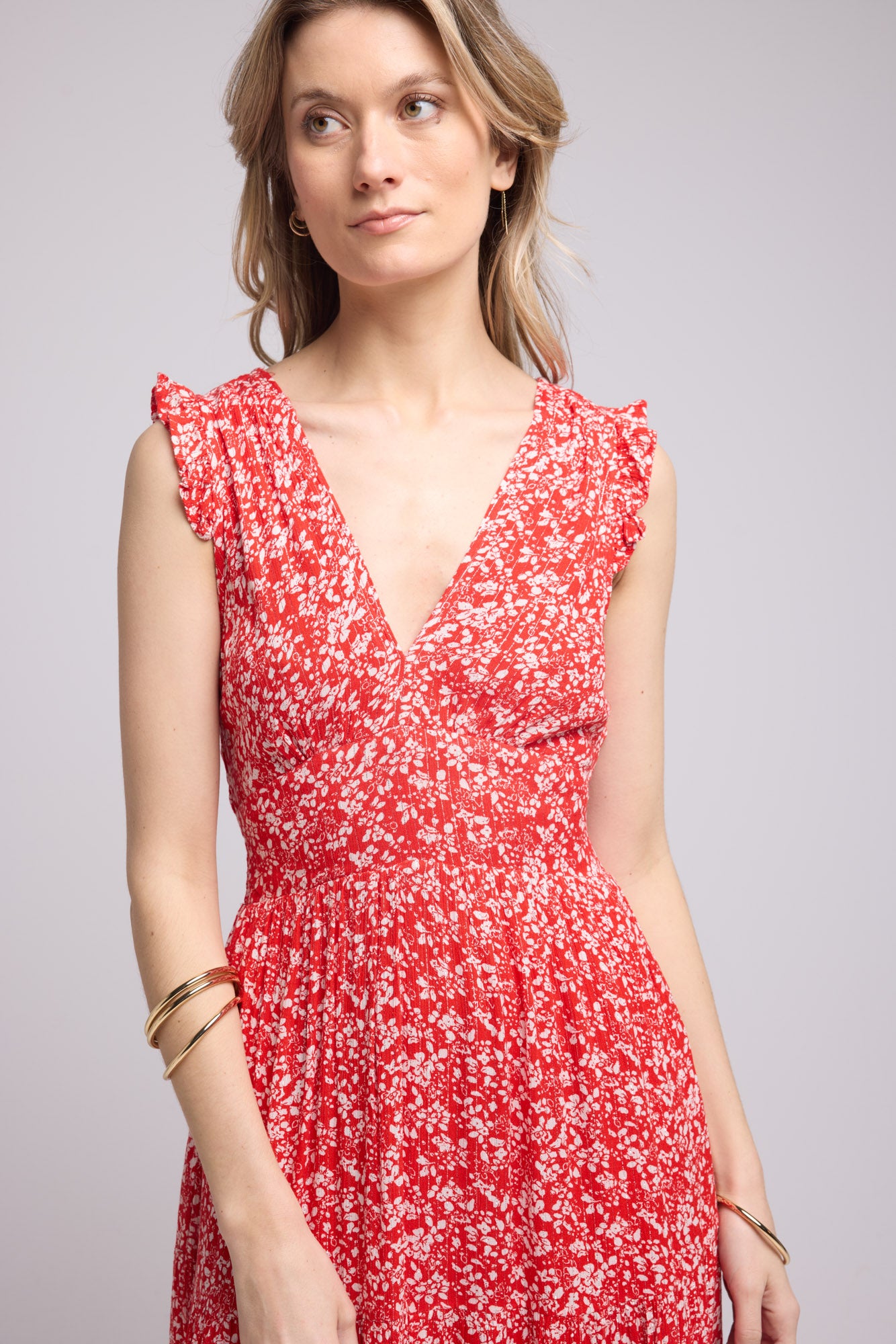 PENNY DRESS LONG/RED RED P815