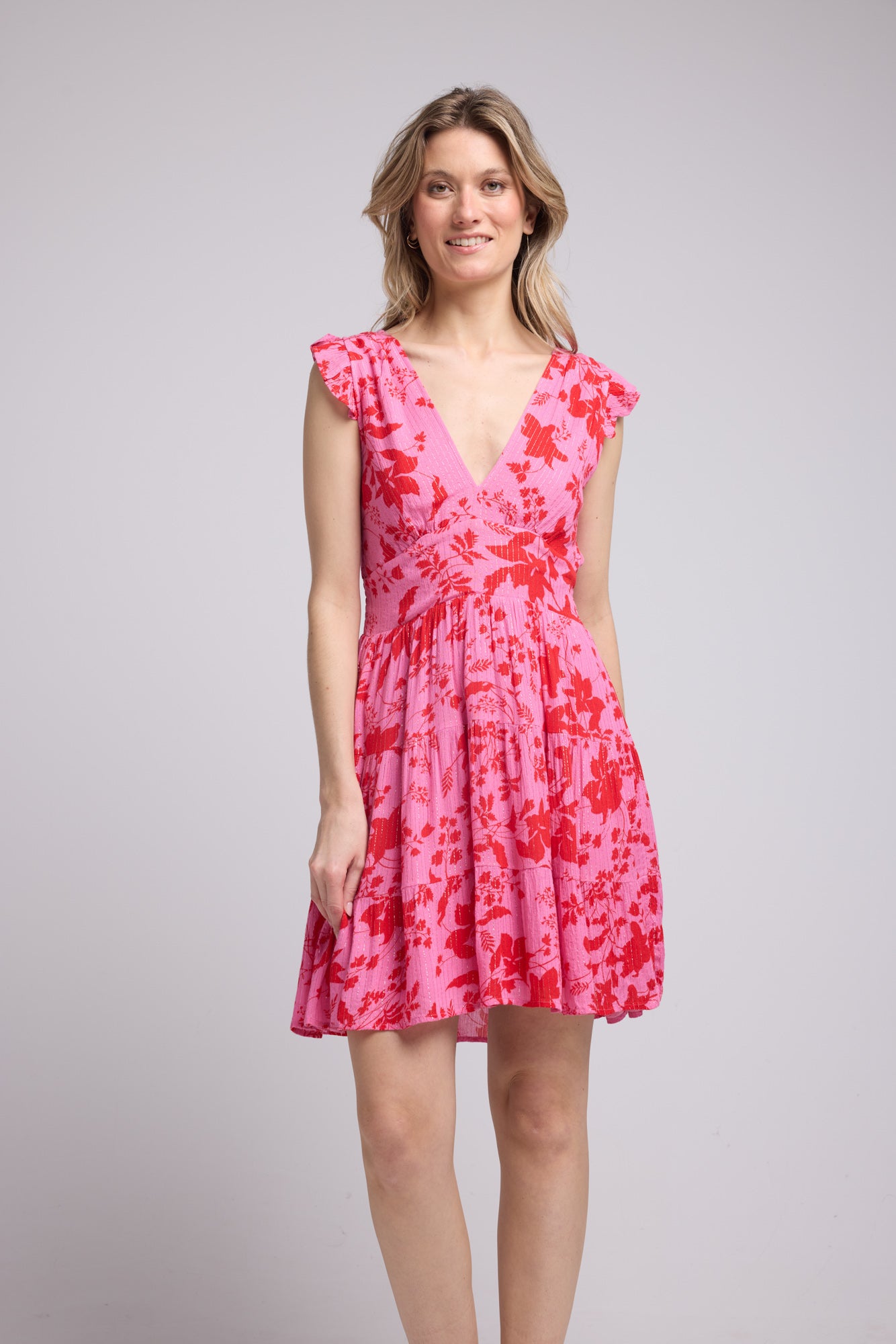 ROBE PENNY SHORT/ROSE ROUGE