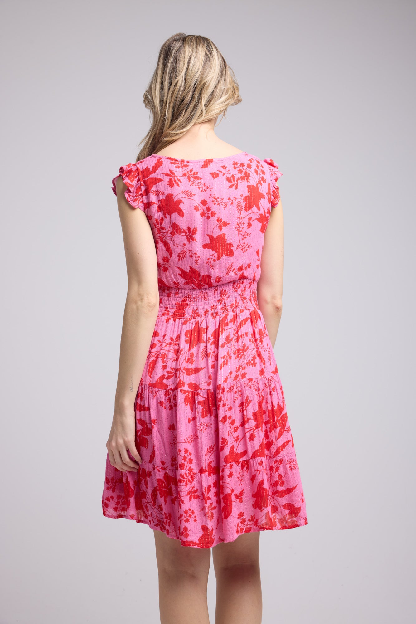 ROBE PENNY SHORT/ROSE ROUGE