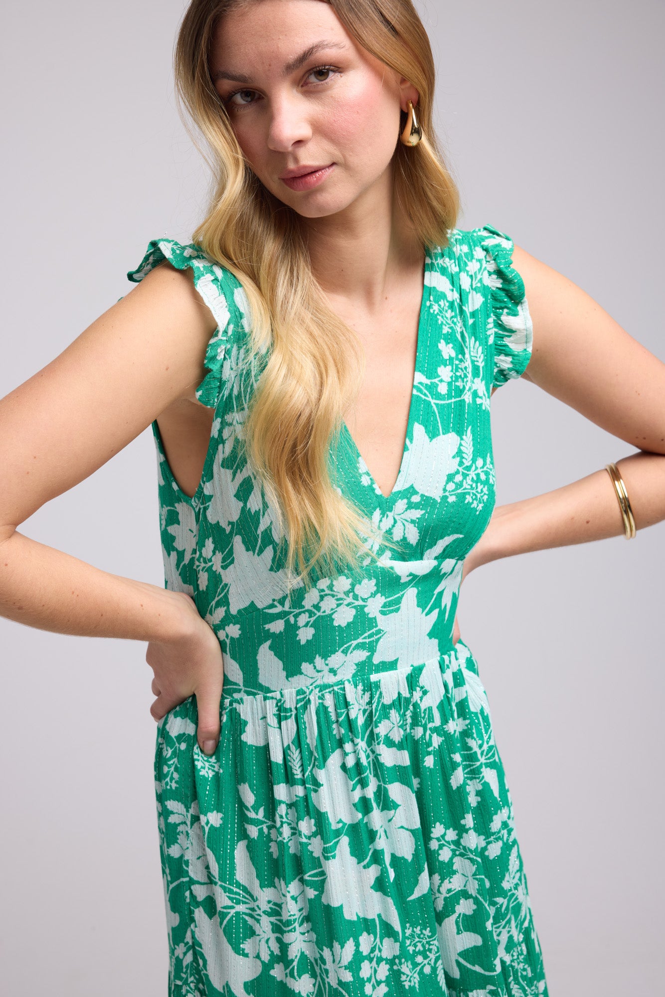 ROBE PENNY LONG/GREEN P816