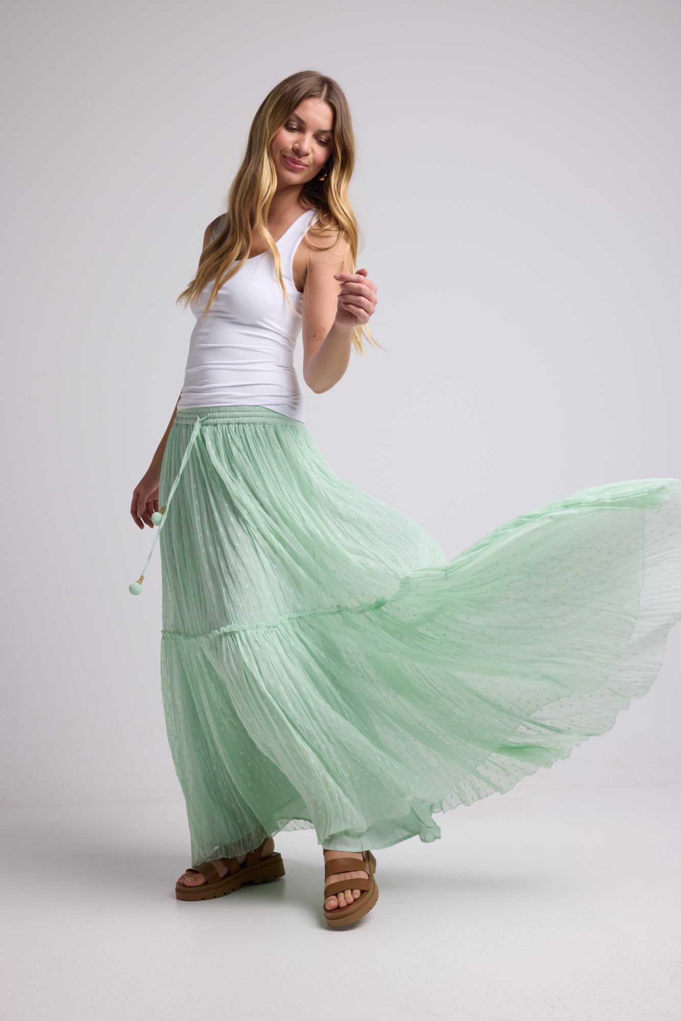 JUPE PISTACHE MEDELINE GREEN