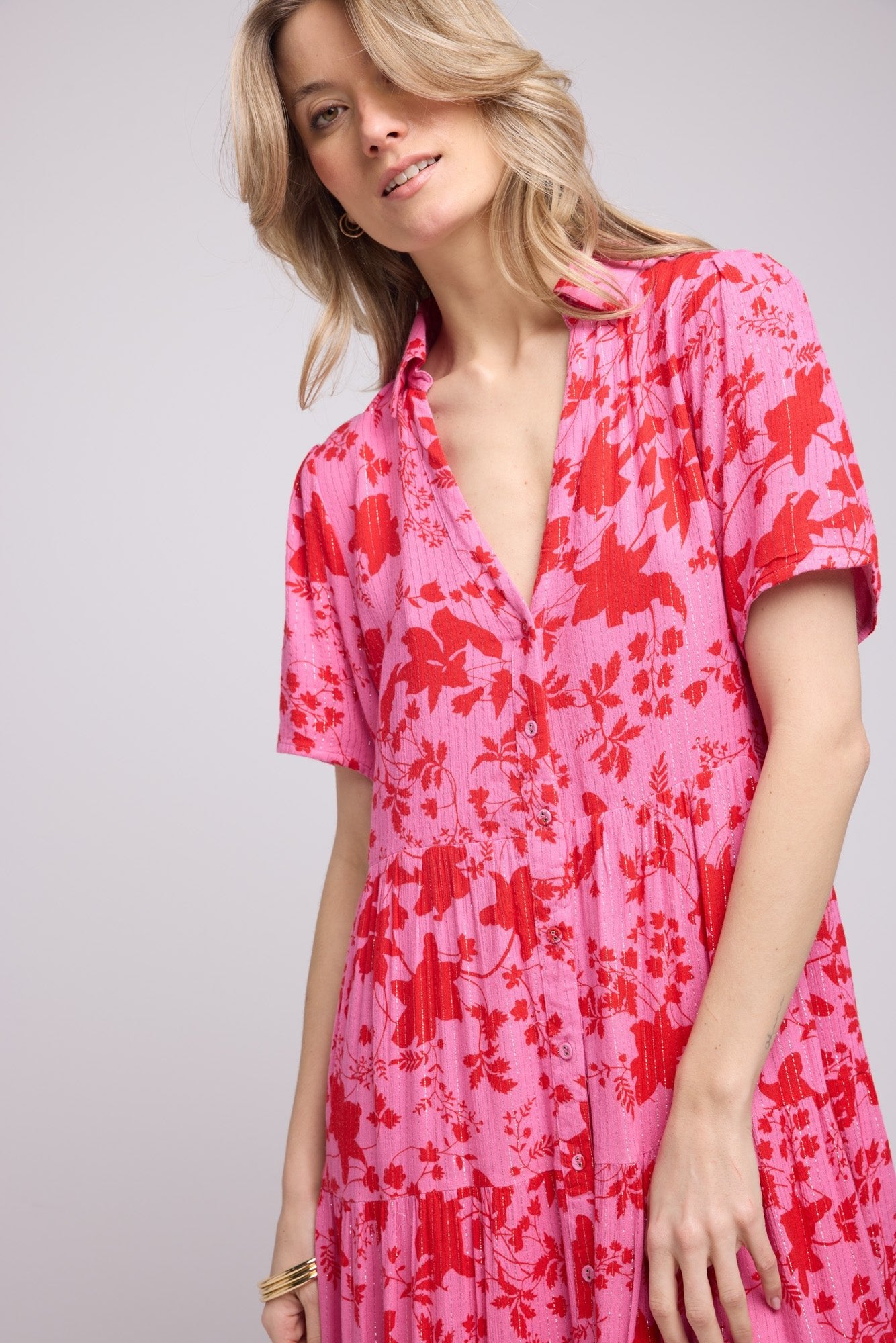 ROBE SANA PINK RED P821