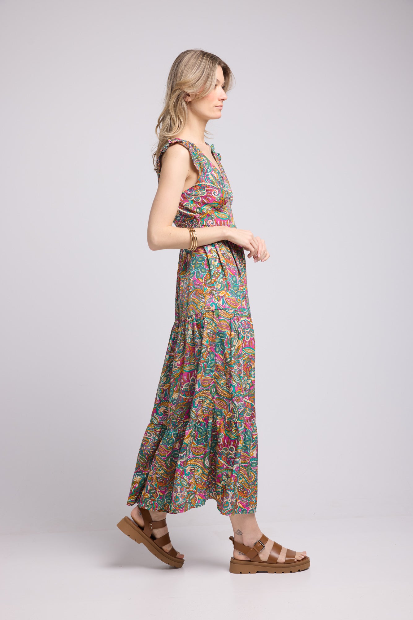 ROBE SANDY LONG GOLD P4000