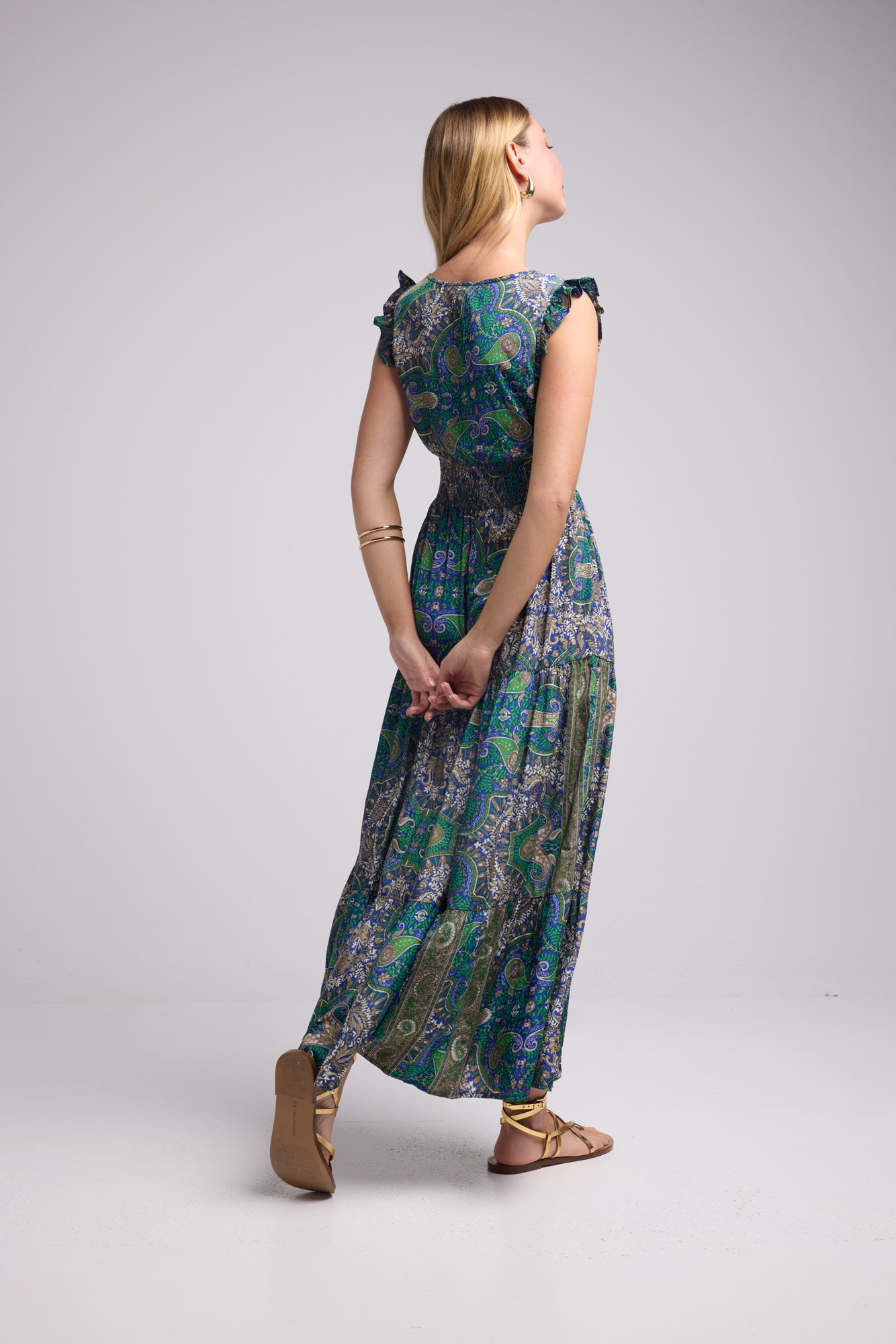 ROBE SANDY LONG GREEN P3000