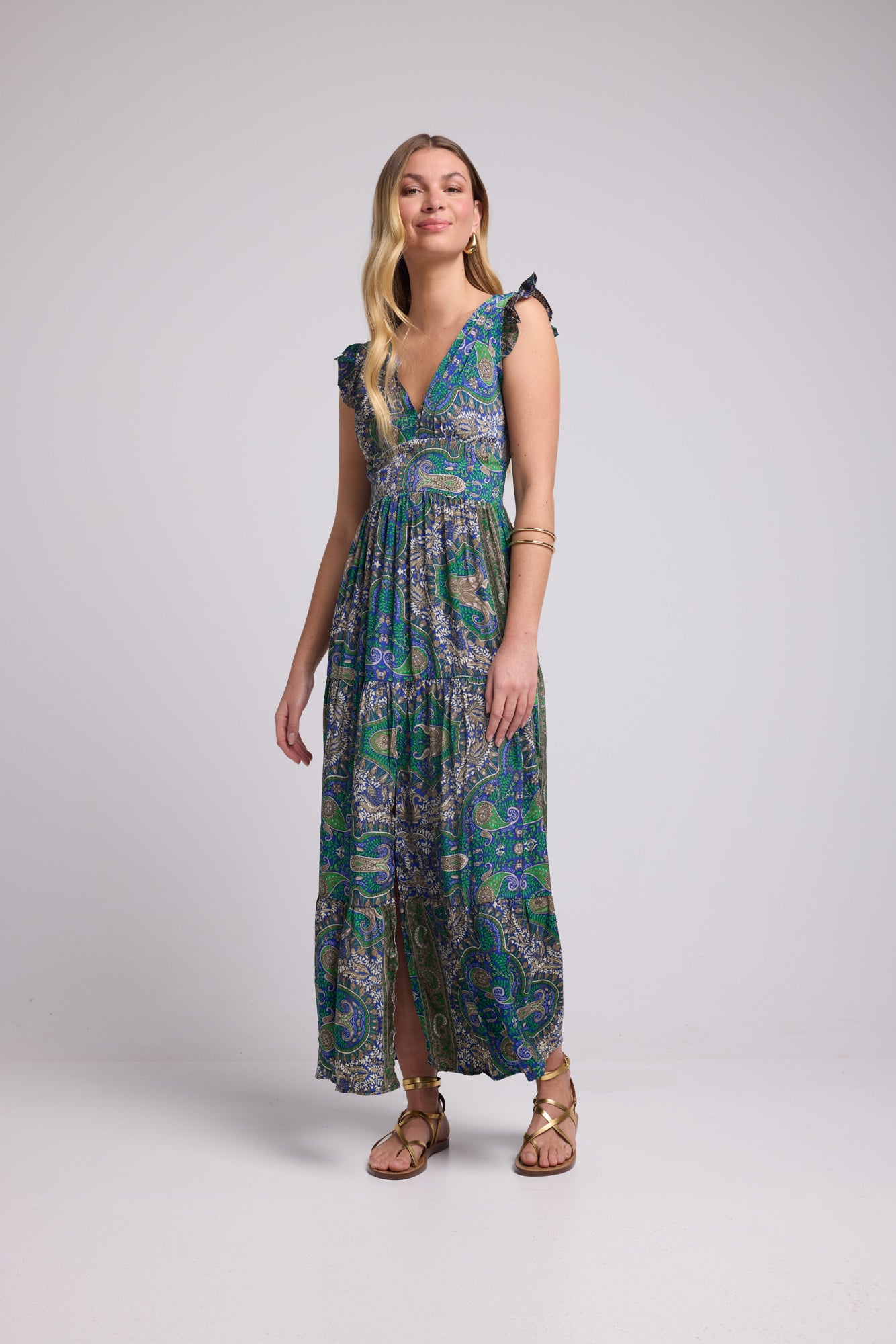ROBE SANDY LONG GREEN P3000