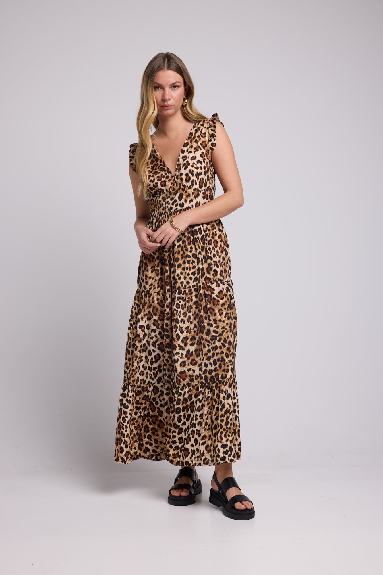 ROBE SANDY LONG LEOPARD P5008