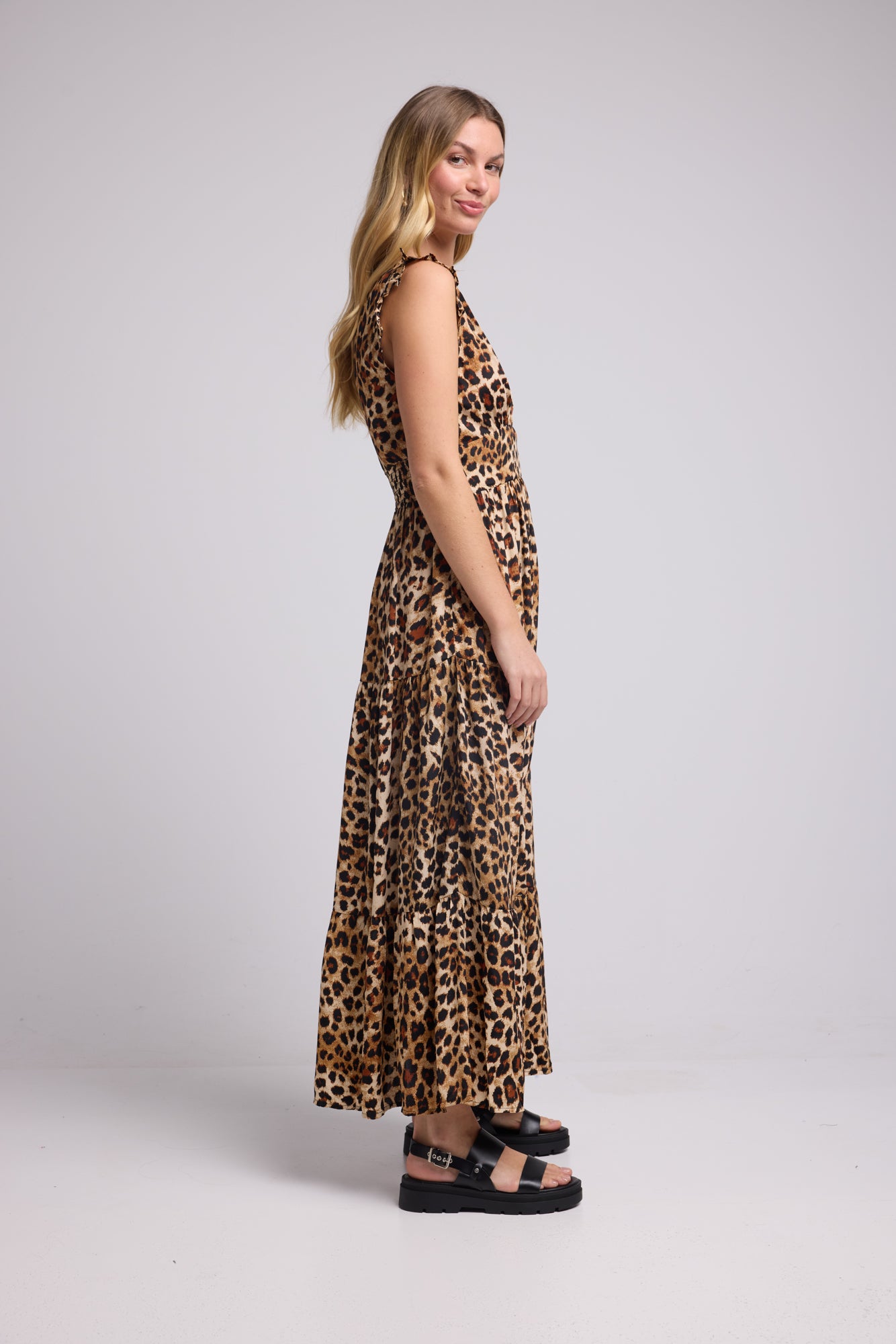 ROBE SANDY LONG LEOPARD P5008