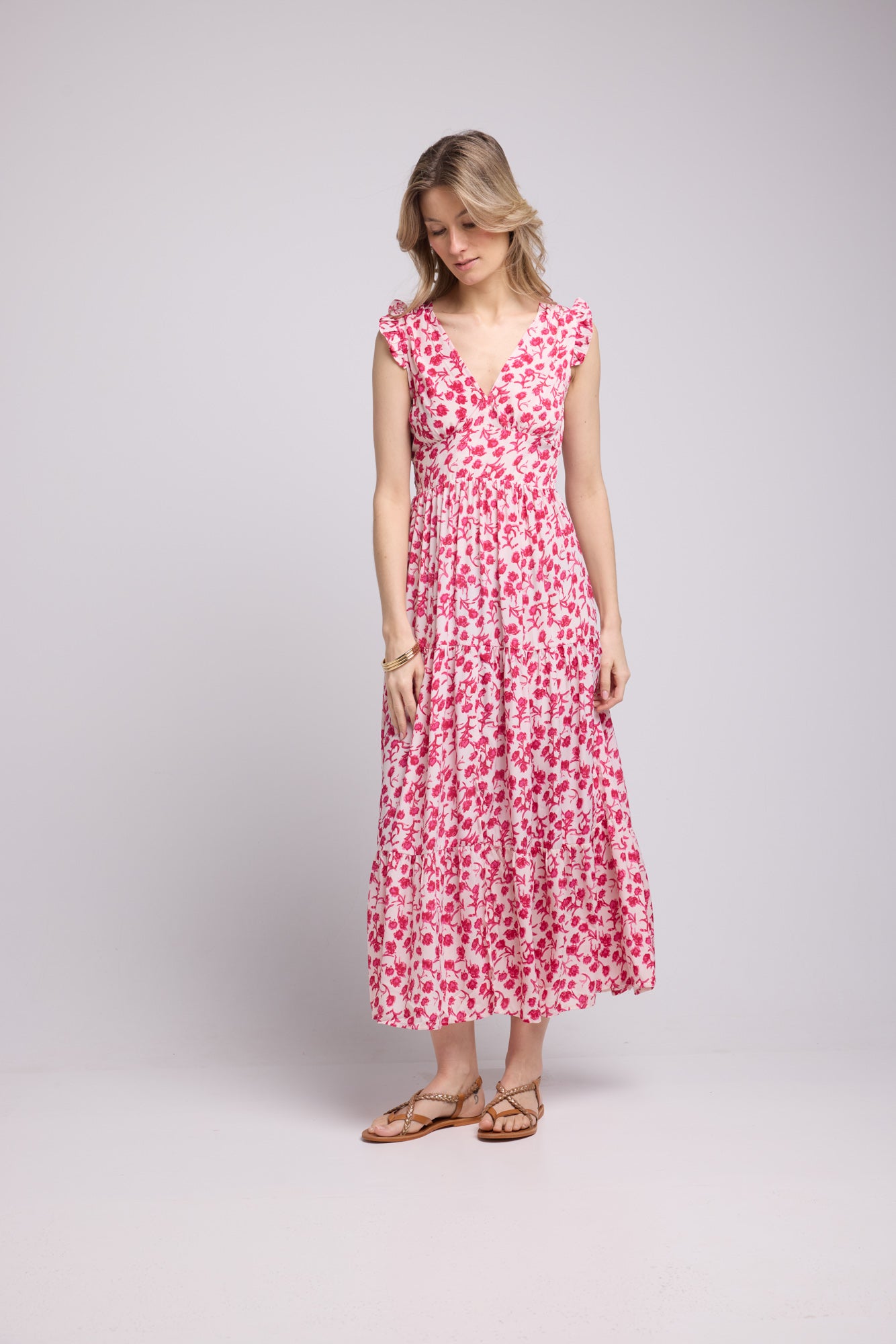 ROBE SANDY LONG CHERRY P5007