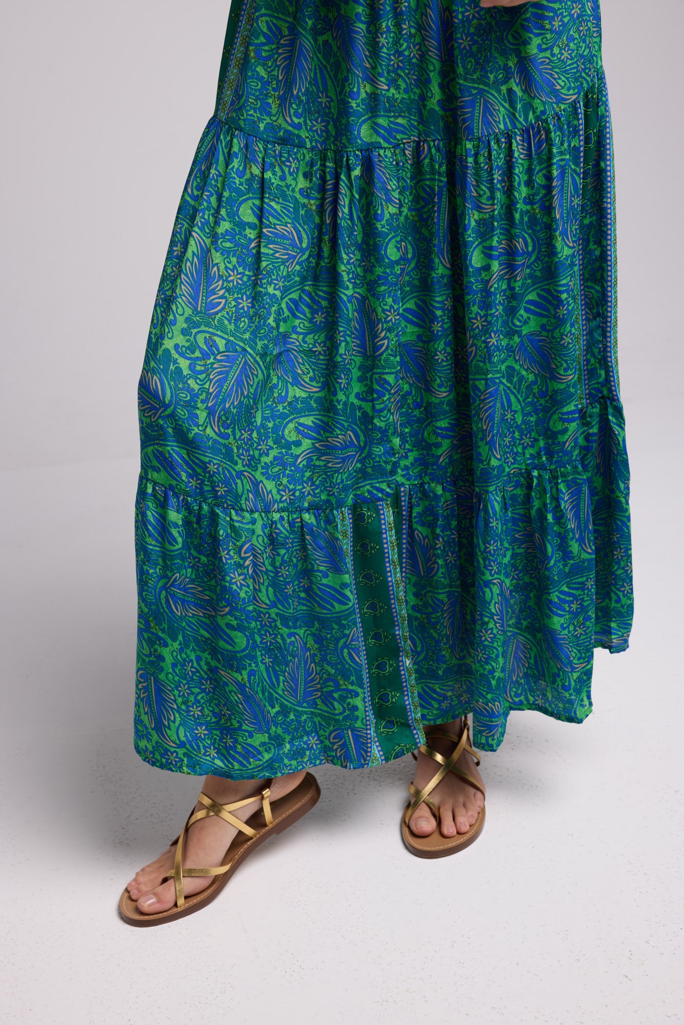 ROBE SANDY LONG GREEN P3010