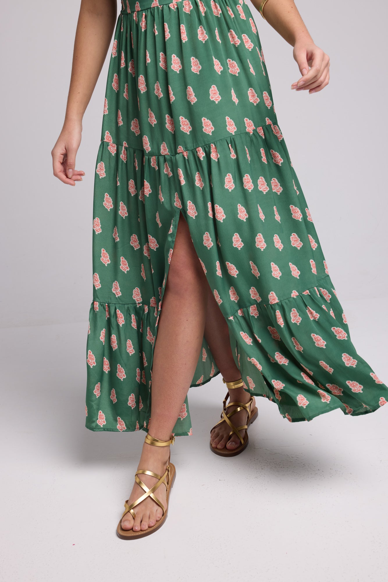 ROBE SANDY LONG GREEN P5003