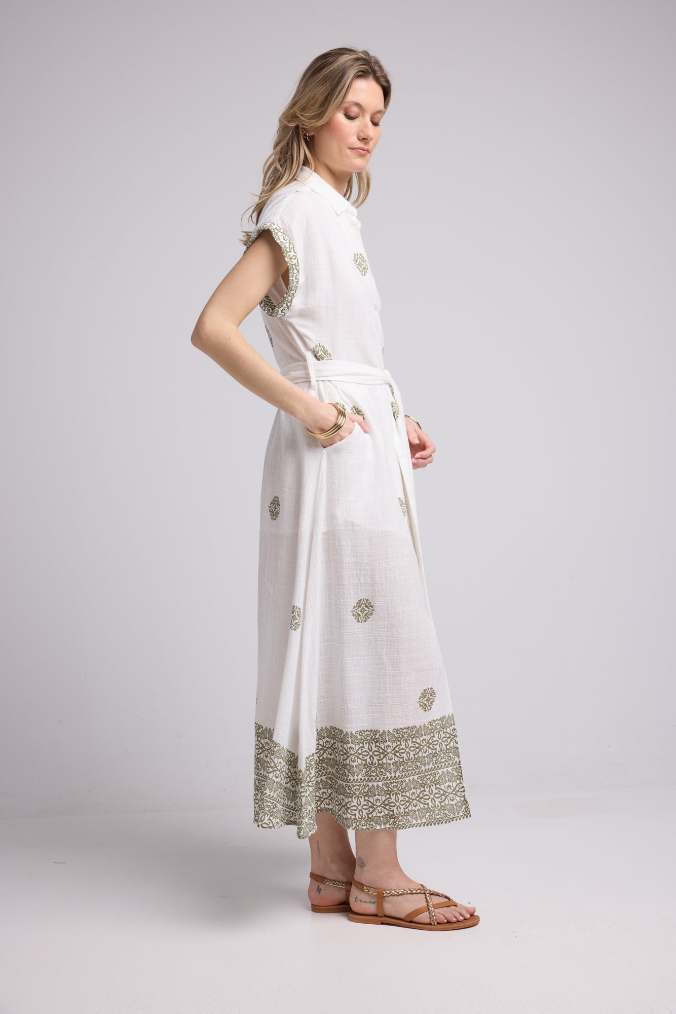 ROBE SHARON P19 KHAKI