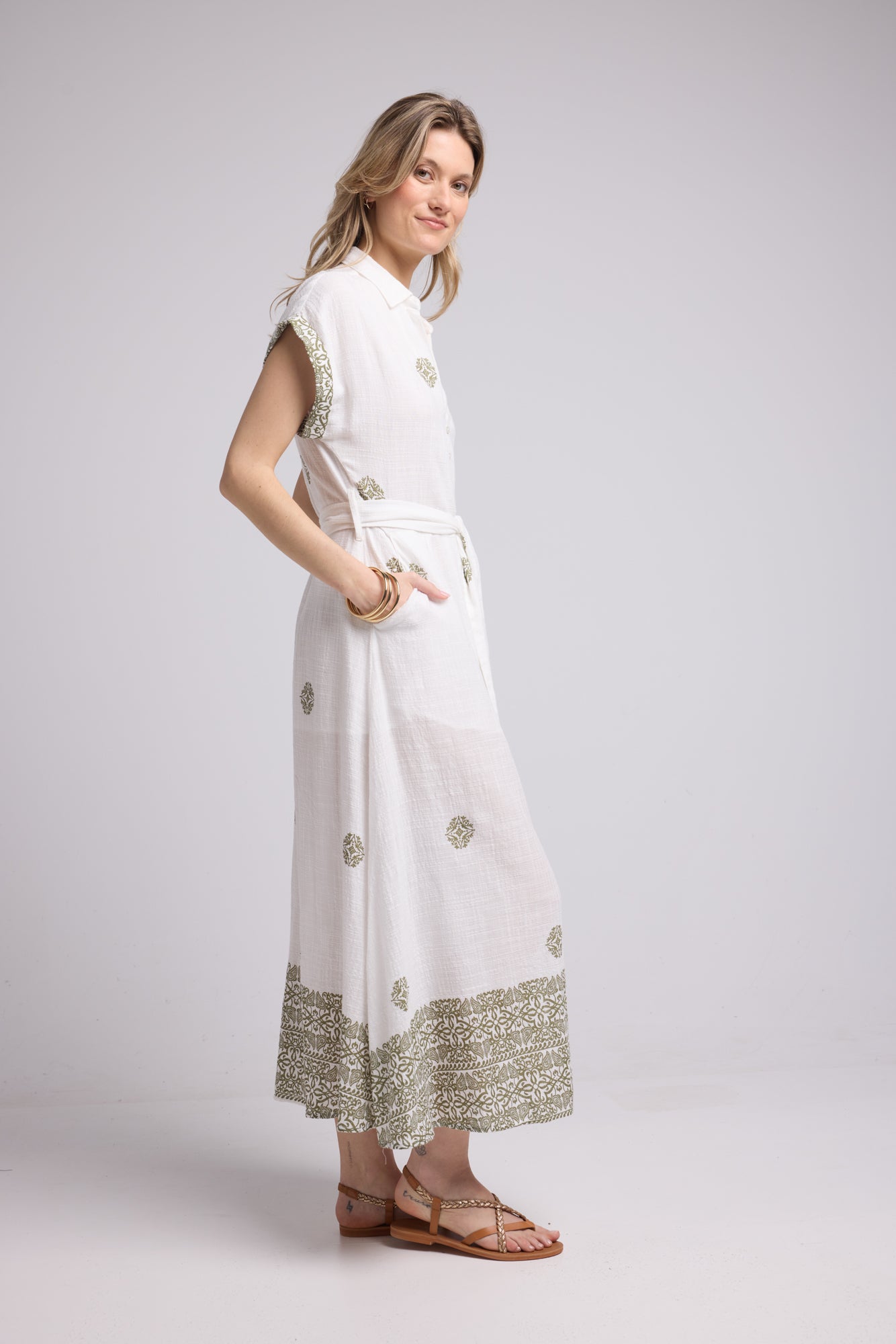 ROBE SHARON P19 KHAKI