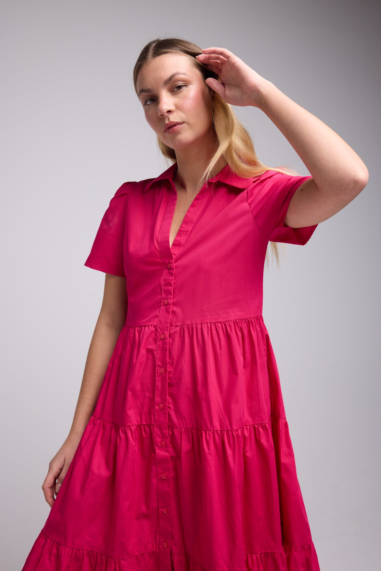 ROBE SUZIE/ BRIGHT FUSHIA